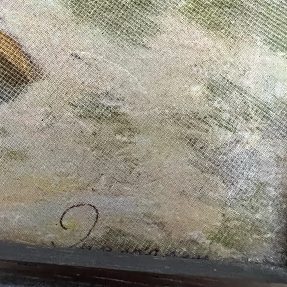 VTG Ingwerson Framed "Gary" Reofect Textrued Oil Reproduction 12" x 10" Nursery - Picture 2 of 10